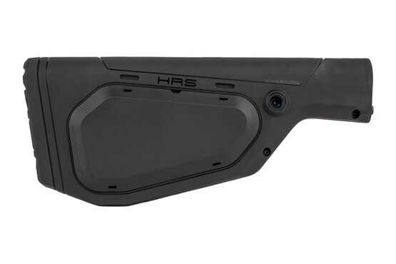 The Hera Arms HRS fixed rifle stock is made from impact resistant black polymer